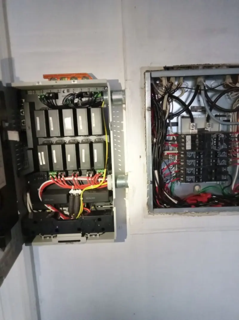 Electrical panel upgrade completed for Security Camera Wiring in St. Francis